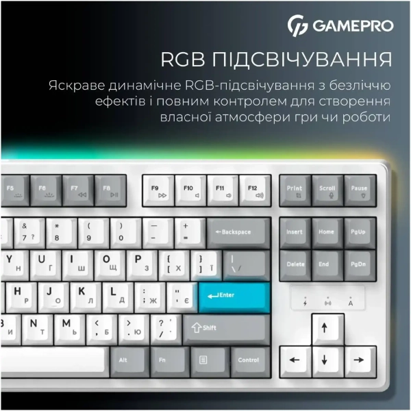 Купити Клавіатура GamePro Asgard Ragnar White (MK285WH) - фото 15