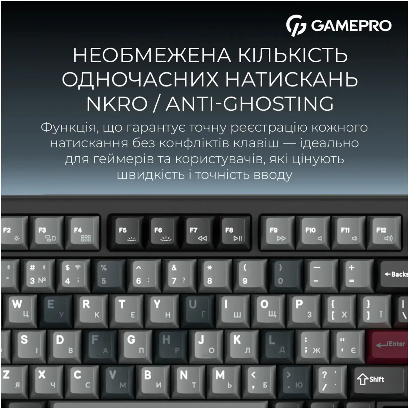 Купити Клавіатура GamePro Asgard Yord Black (MK266BK) - фото 12