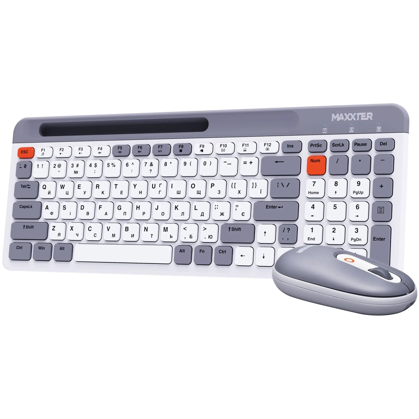 Купить Комплект клавиатура и мышь Maxxter KMS-WCM-03G-UA - фото 2