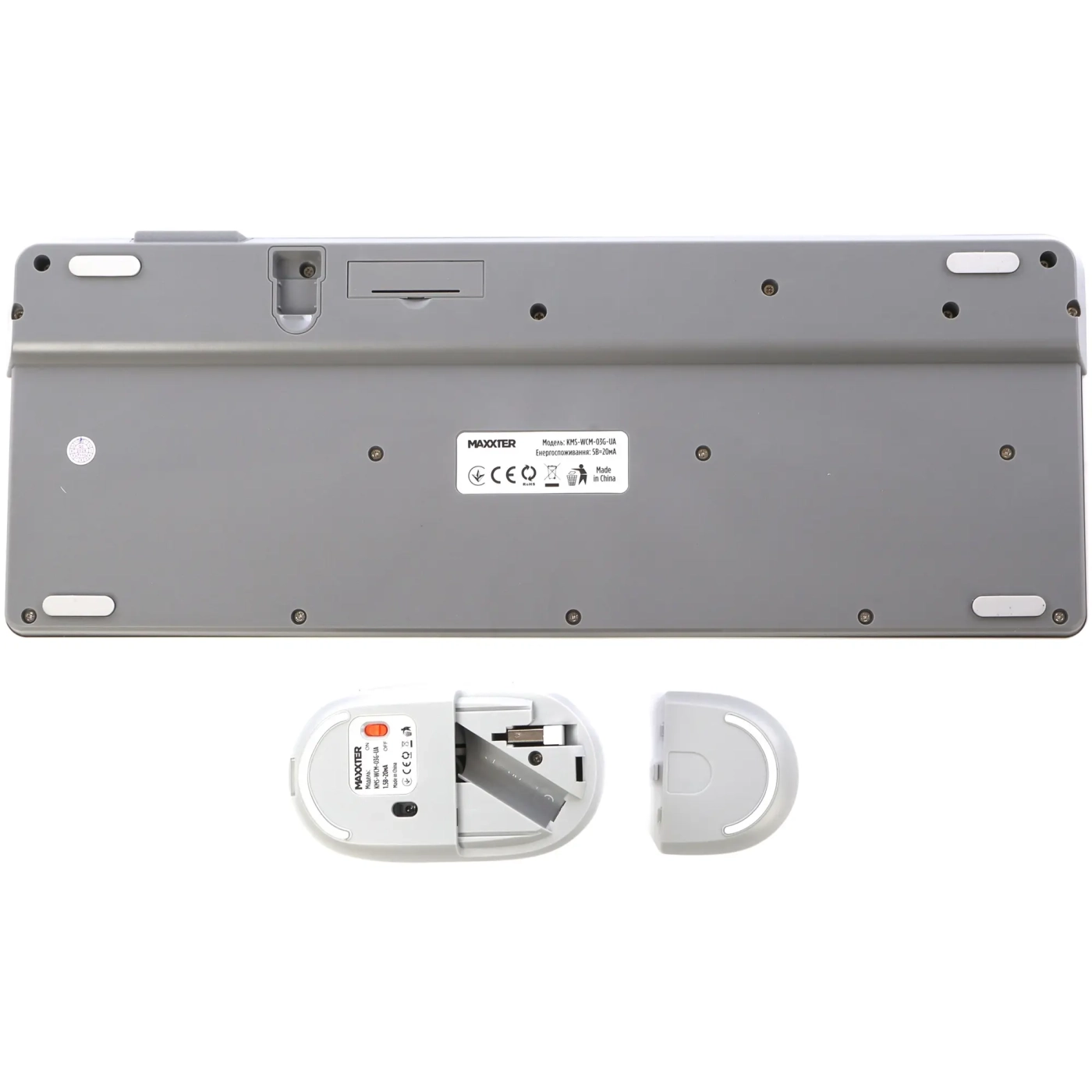 Купить Комплект клавиатура и мышь Maxxter KMS-WCM-03G-UA - фото 4