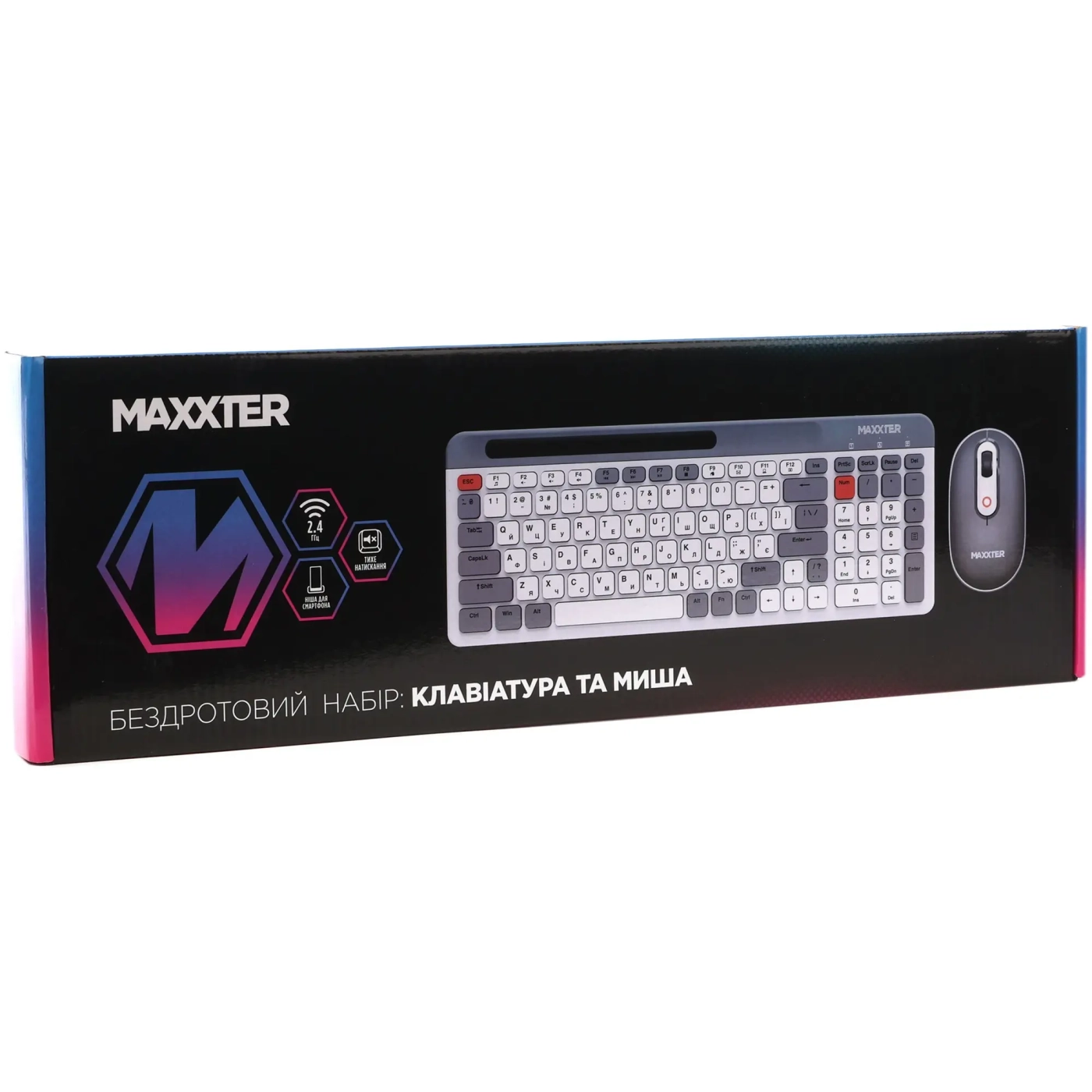 Купить Комплект клавиатура и мышь Maxxter KMS-WCM-03G-UA - фото 5