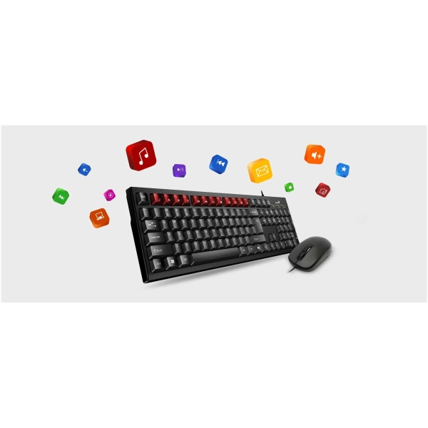 Купить Комплект клавиатура и мышь Genius KM-100SE Black (31330009410) - фото 3