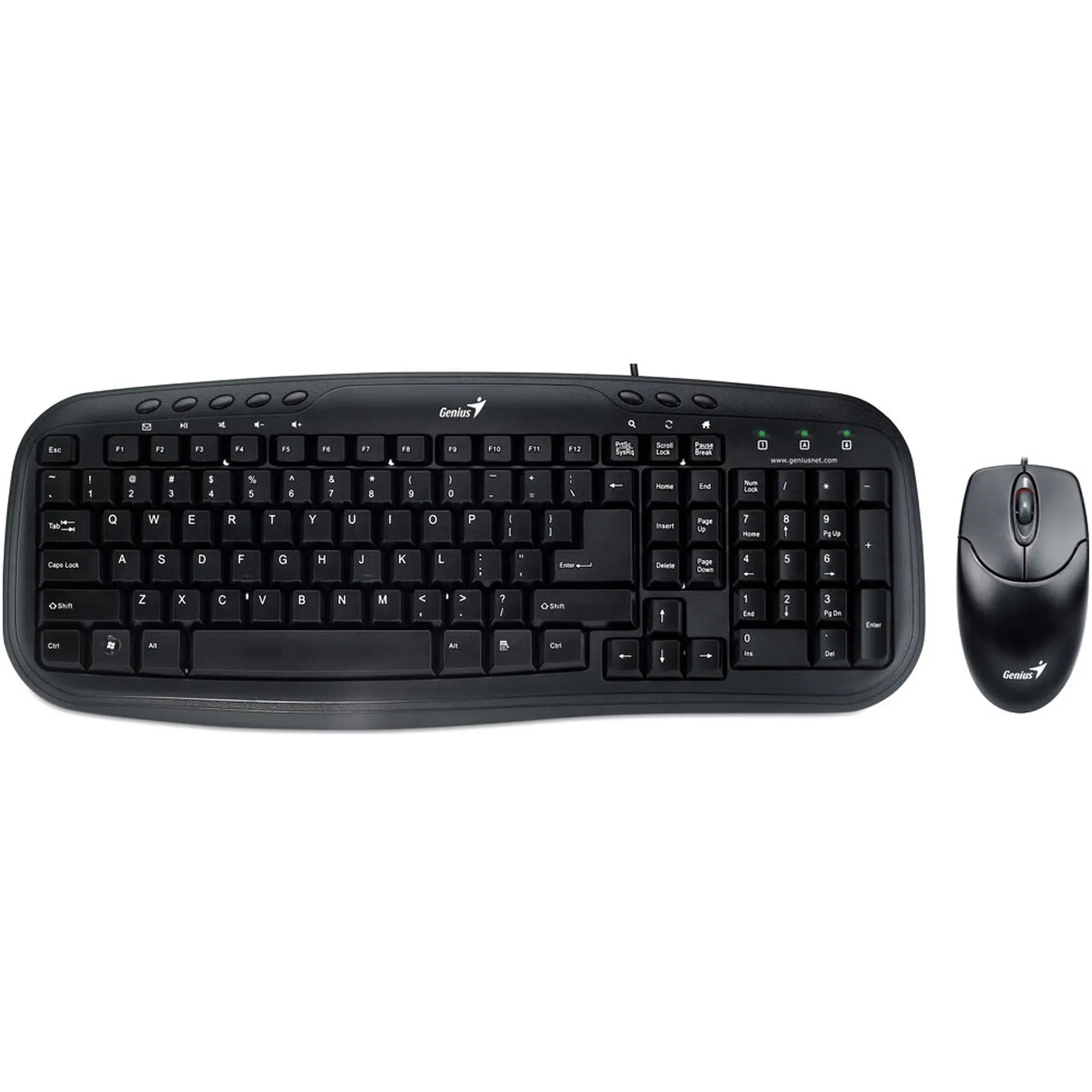 Купити Комплект клавіатура та мишка Genius KM-200 UA Black (31330003410) - фото 1