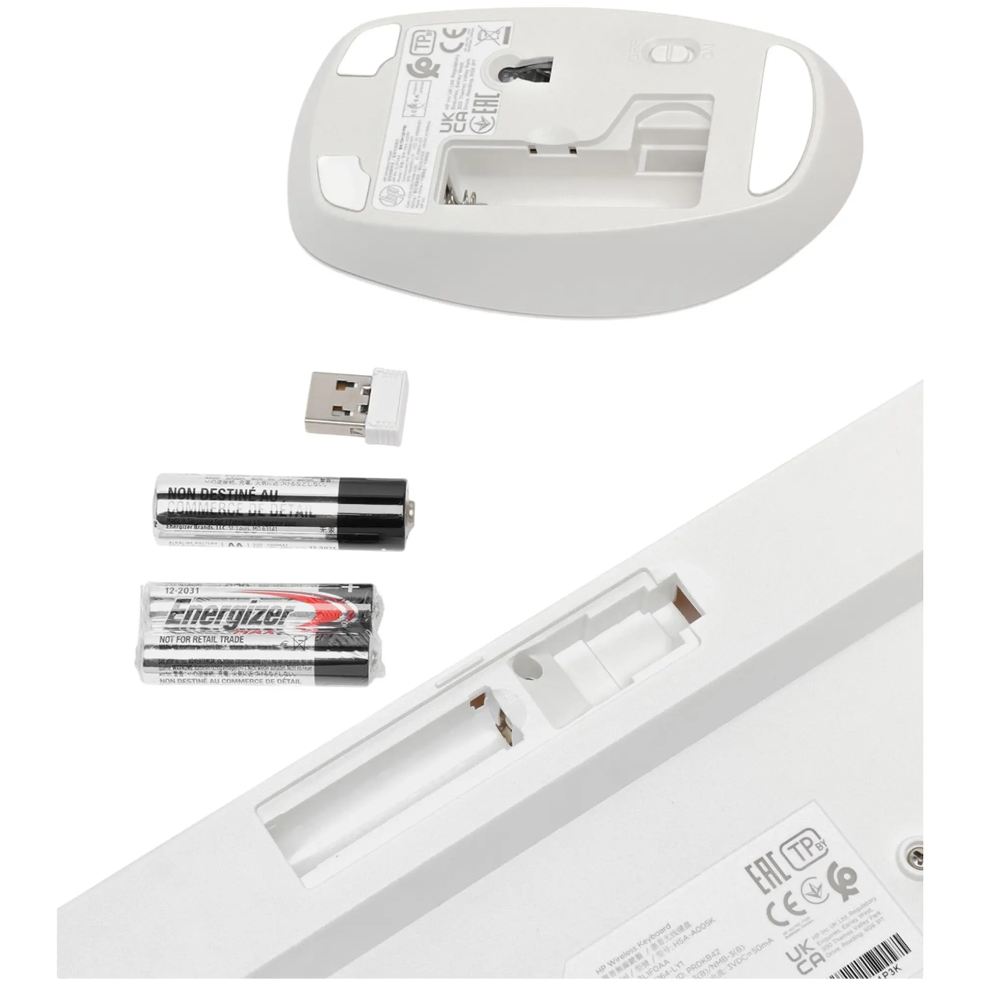 Купить Комплект клавиатура и мышь HP 230 Wireless White (3L1F0AA) - фото 6