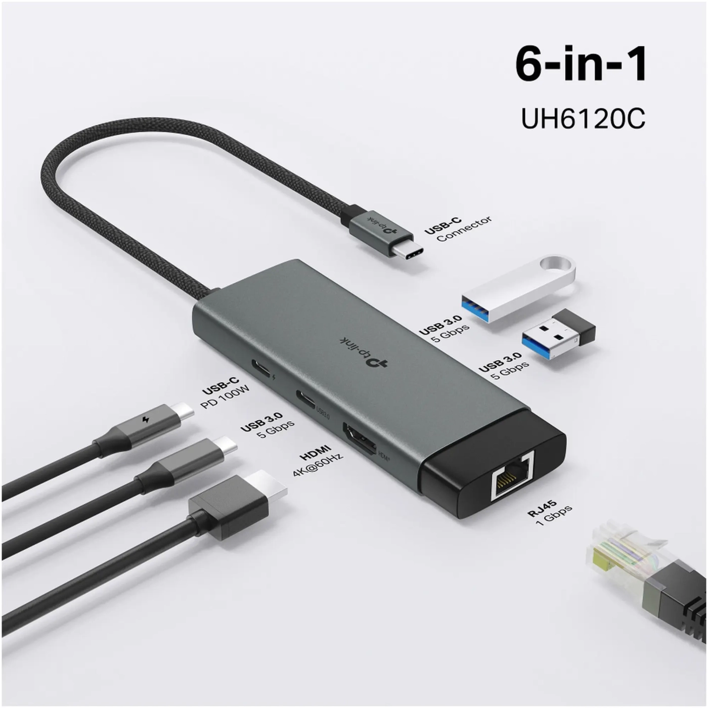 Купити USB-хаб TP-LINK UH6120C - фото 5