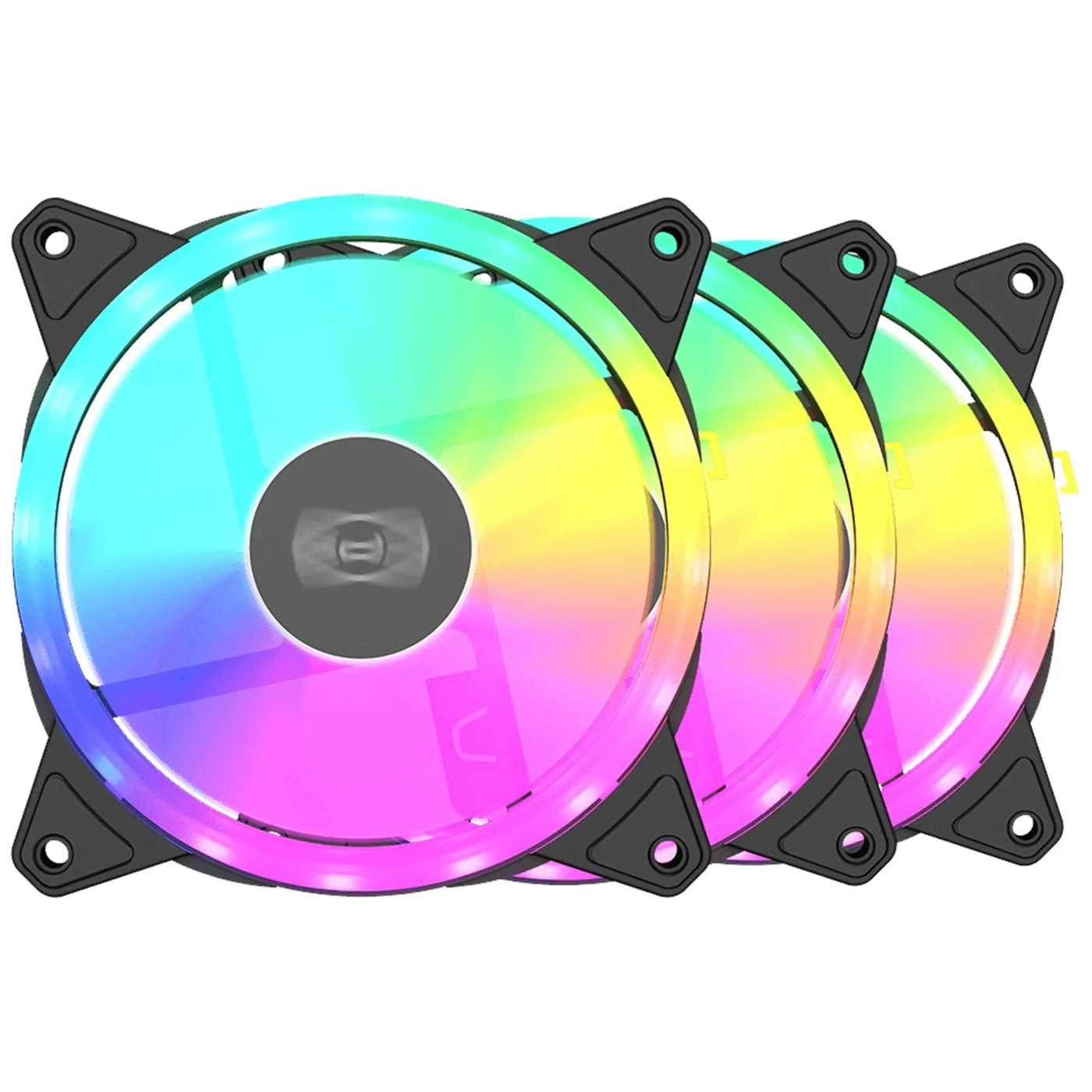 Купить Комплект вентиляторов PCCOOLER F3 T120 ARGB Black 3-Pack (F3 T120 ARGB BK 3IN1) - фото 1