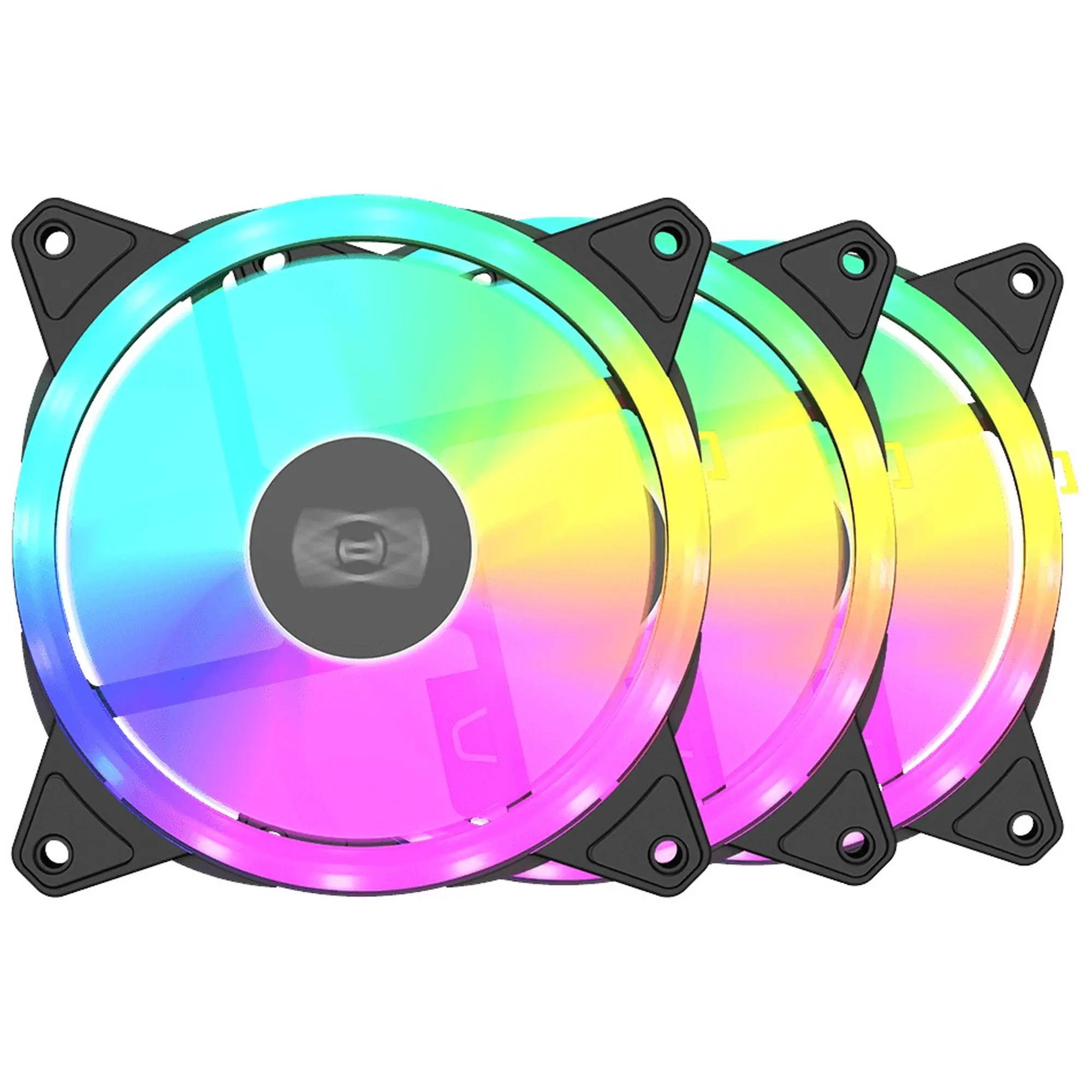 Купить Комплект вентиляторов PCCOOLER F3 T120 ARGB Black 3-Pack (F3 T120 ARGB BK 3IN1) - фото 1