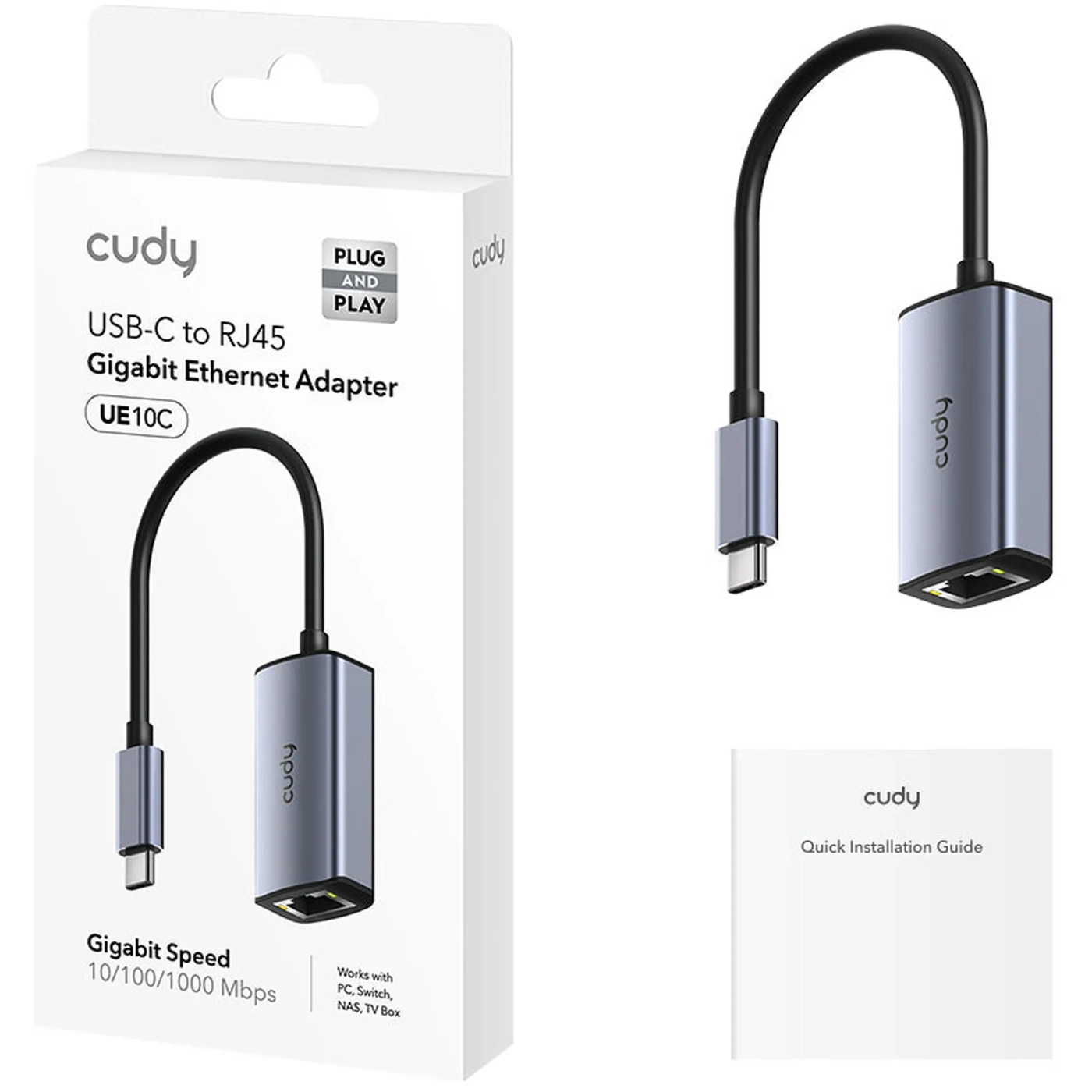 Купить Сетевой адаптер Cudy USB 3.0 USB-C to RJ45 Ethernet 1000Mbps (UE10C) - фото 2