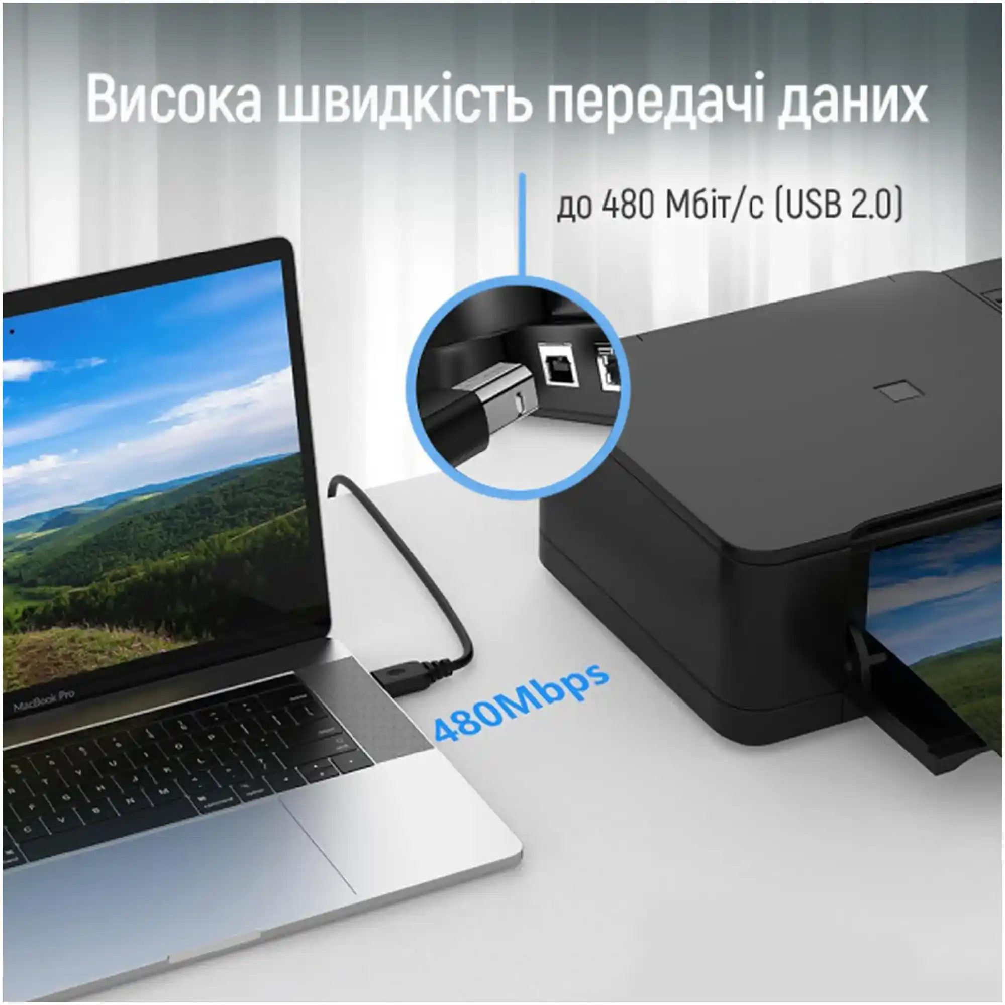 Купить Кабель ColorWay USB 2.0 AM to BM Print Cable 3 м Black (CW-CBUB073-BK) - фото 5
