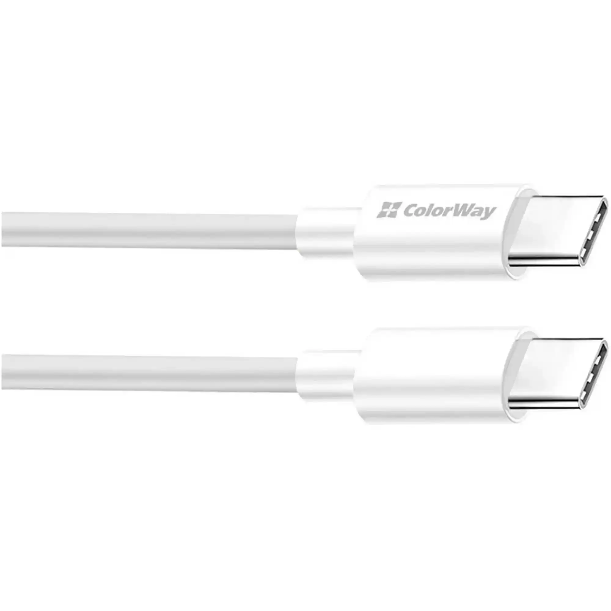 Купить Кабель Colorway USB-C - USB-C (TPE) (PD Fast Charging 60W) 3.0А 1м White (CW-CBPDCC055-WT) - фото 2