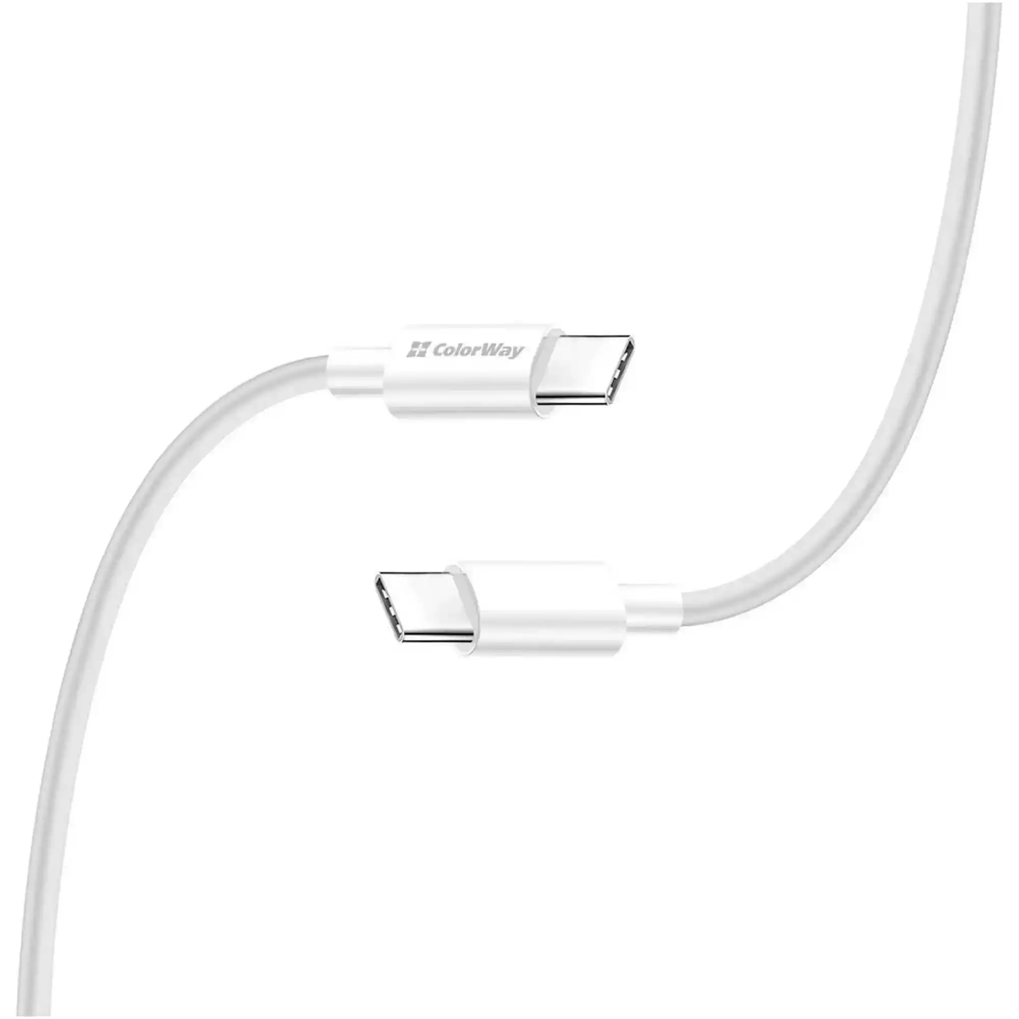 Купить Кабель Colorway USB-C - USB-C (TPE) (PD Fast Charging 60W) 3.0А 1м White (CW-CBPDCC055-WT) - фото 4
