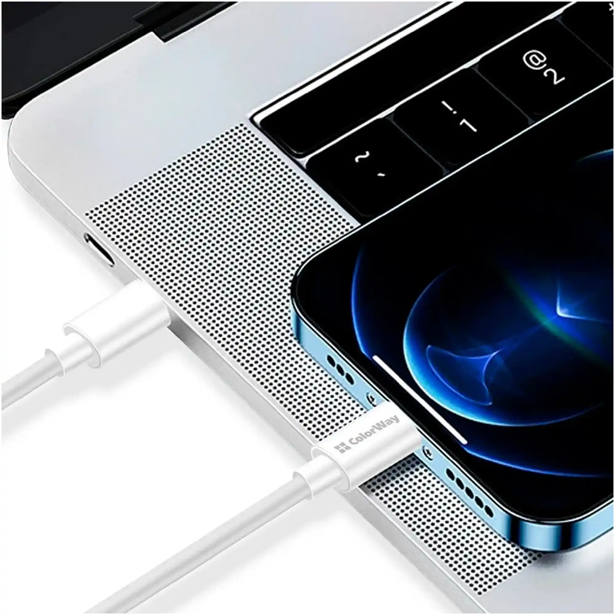 Купить Кабель Colorway USB-C - USB-C (TPE) (PD Fast Charging 60W) 3.0А 1м White (CW-CBPDCC055-WT) - фото 6