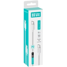 Купить Кабель Colorway USB-C - USB-C (TPE) (PD Fast Charging 60W) 3.0А 1м White (CW-CBPDCC055-WT) - фото 9