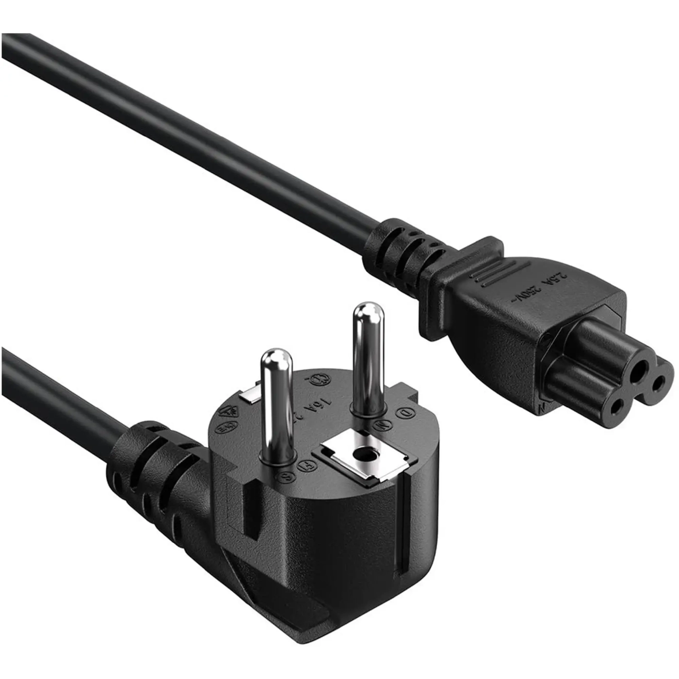 Купити Кабель живлення ColorWay CEE7/7-C5 1.8 м Black (CW-CBP083-BK) - фото 1