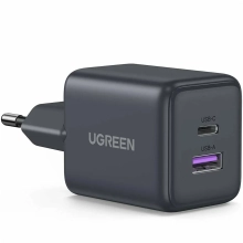Купити Зарядний пристрій UGREEN X516 USB-C+USB 30W GaN EU Grey (UGR-55539) - фото 2