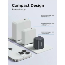 Купити Зарядний пристрій UGREEN X516 USB-C+USB 30W GaN EU Grey (UGR-55539) - фото 5