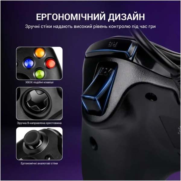 Купити Геймпад GamePro MG310B PC USB Black (MG310B) - фото 8