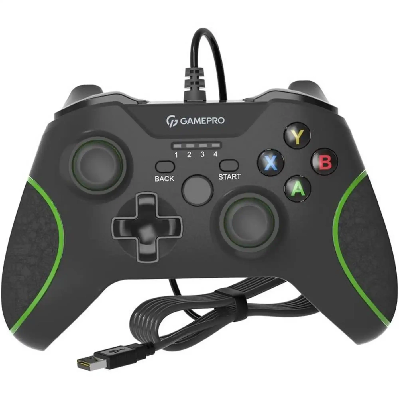 Купити Геймпад GamePro MG450B PC/PS3/Android Black-Green (MG450B) - фото 1