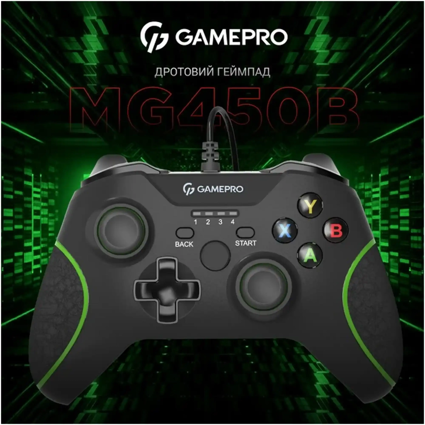 Купити Геймпад GamePro MG450B PC/PS3/Android Black-Green (MG450B) - фото 6