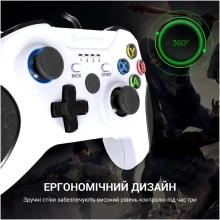 Купити Геймпад GamePro MG450W USB White-Black (MG450W) - фото 11