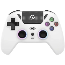 Купити Геймпад GamePro із зарядною станцією 2.4G/BT 5.1/USB (Switch/PC/PS/iOS/Android) RGB White (GPS20W) - фото 1