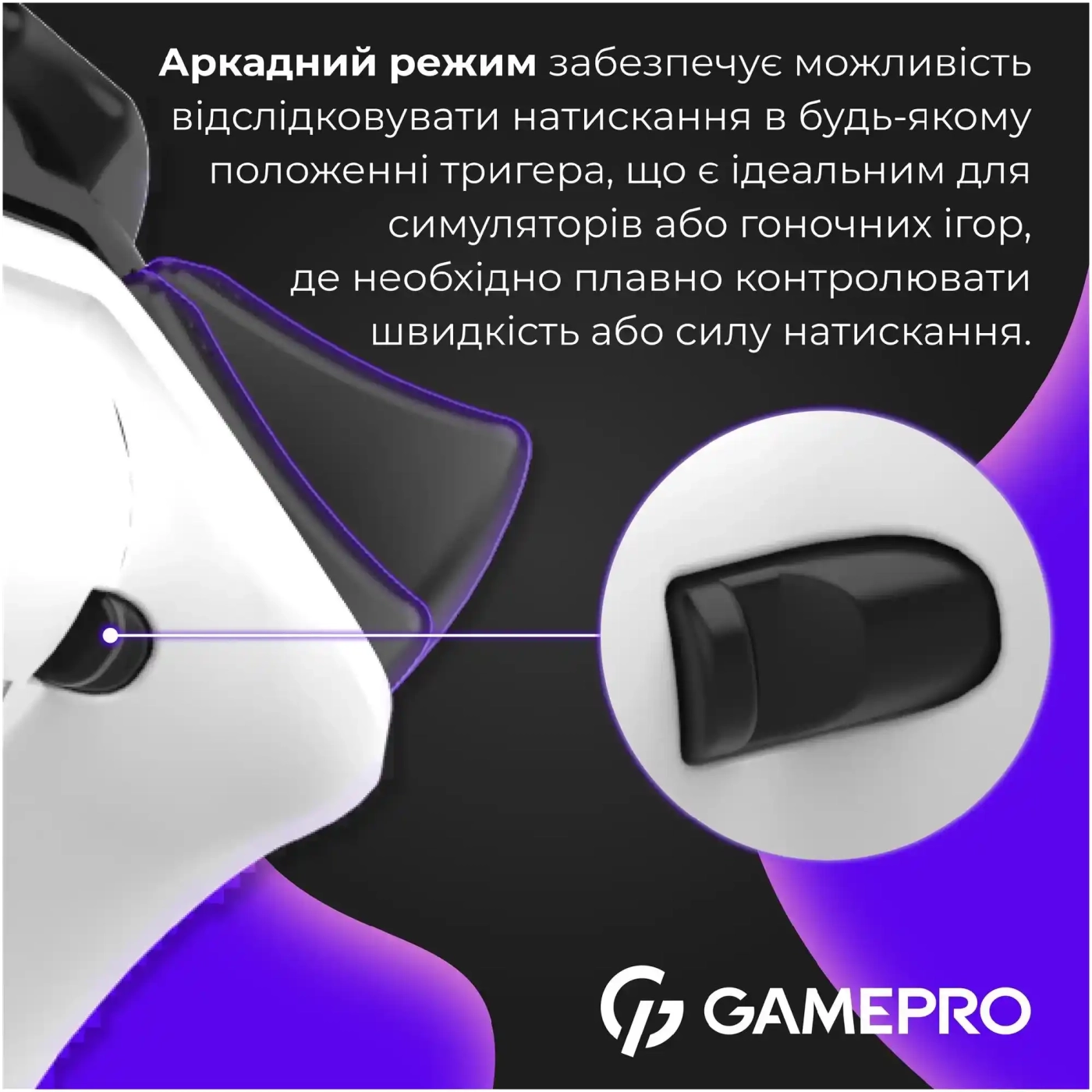 Купити Геймпад GamePro із зарядною станцією 2.4G/BT 5.1/USB (Switch/PC/PS/iOS/Android) RGB White (GPS20W) - фото 9