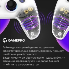 Купити Геймпад GamePro із зарядною станцією 2.4G/BT 5.1/USB (Switch/PC/PS/iOS/Android) RGB White (GPS20W) - фото 15