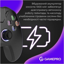 Купити Геймпад GamePro із зарядною станцією 2.4G/BT 5.1/USB (Switch/PS/PC/iOS/Android) RGB Black (GPS20BDOC - фото 5