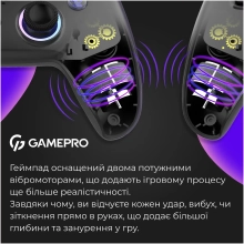 Купити Геймпад GamePro із зарядною станцією 2.4G/BT 5.1/USB (Switch/PS/PC/iOS/Android) RGB Black (GPS20BDOC - фото 6