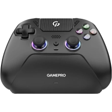 Купити Геймпад GamePro із зарядною станцією 2.4G/BT 5.1/USB (Switch/PS/PC/iOS/Android) RGB Black (GPS20BDOC - фото 1
