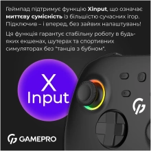 Купити Геймпад GamePro із зарядною станцією BT 5.3/USB/2.4 ГГц (Switch/PC/iOS/Android) RGB Black (GPX13BDOC - фото 9