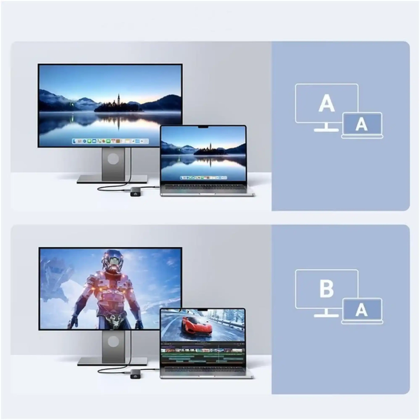 Купить USB-хаб Ugreen USB-C to HDMI + 2xUSB 3.2 + USB-C 3.2 + RJ45 + PD CM512 gray (45000) - фото 6