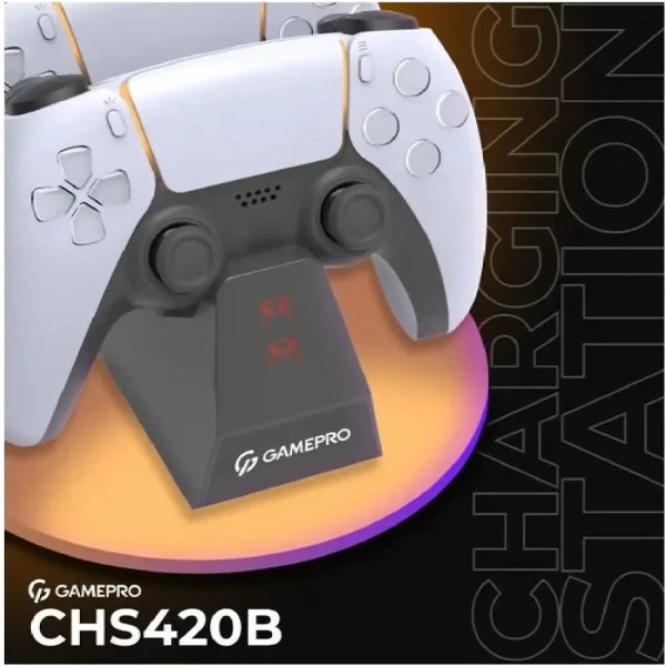 Купити Зарядна станція GamePro CHS420B DualSense PS5 Black (CHS420B) - фото 4