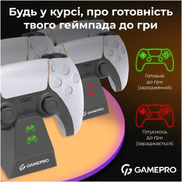 Купити Зарядна станція GamePro CHS420B DualSense PS5 Black (CHS420B) - фото 7