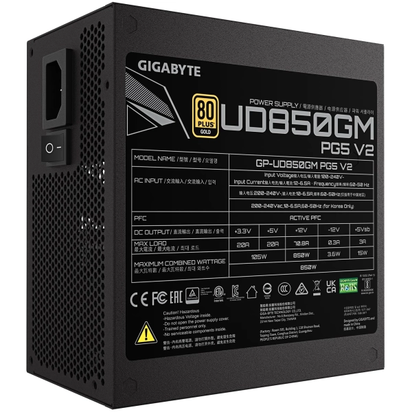 Купить Блок питания GIGABYTE Ultra Durable 850W 80+ Gold (GP-UD850GM PG5 V2) - фото 4