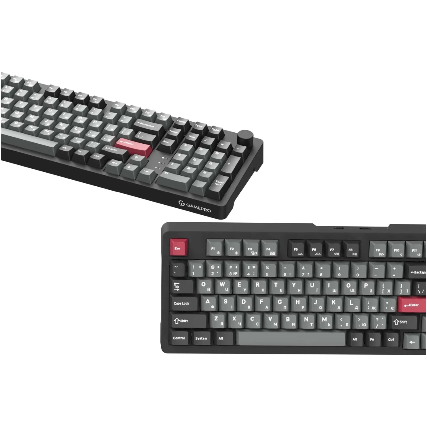 Купити Клавіатура GamePro Asgard Drakkar Keychron Super Red Switch Wireless/Bluetooth/USB-C Black (MK305BK) - фото 5