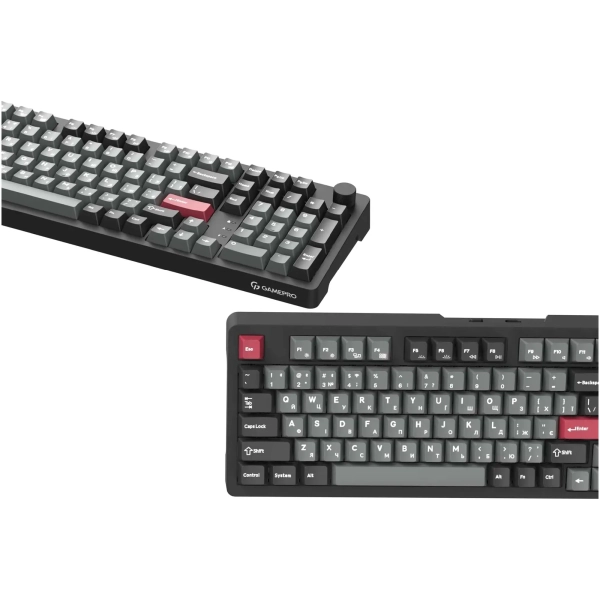 Купити Клавіатура GamePro Asgard Drakkar Keychron Super Red Switch Wireless/Bluetooth/USB-C Black (MK305BK) - фото 5