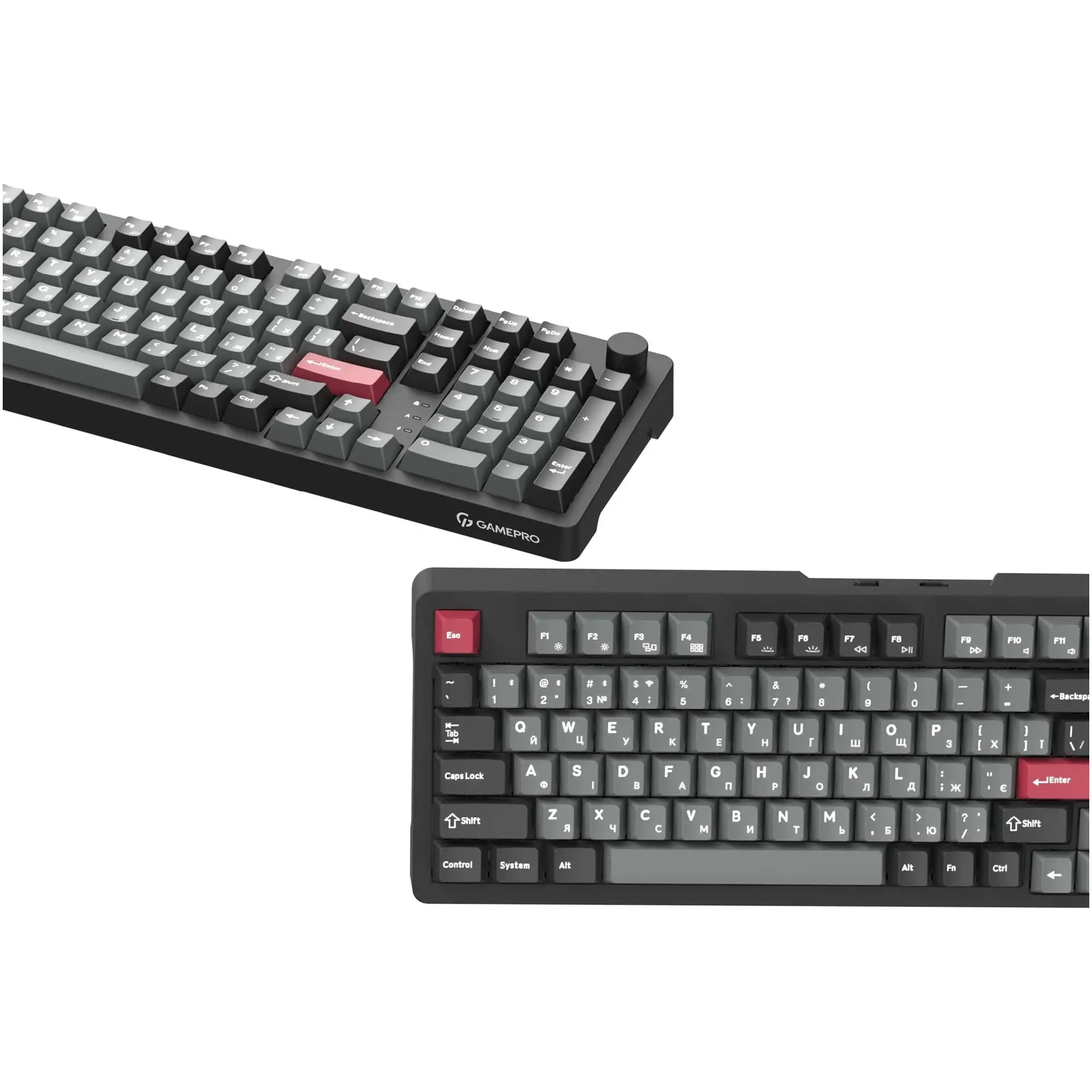 Купити Клавіатура GamePro Asgard Drakkar Keychron Super Red Switch Wireless/Bluetooth/USB-C Black (MK305BK) - фото 5