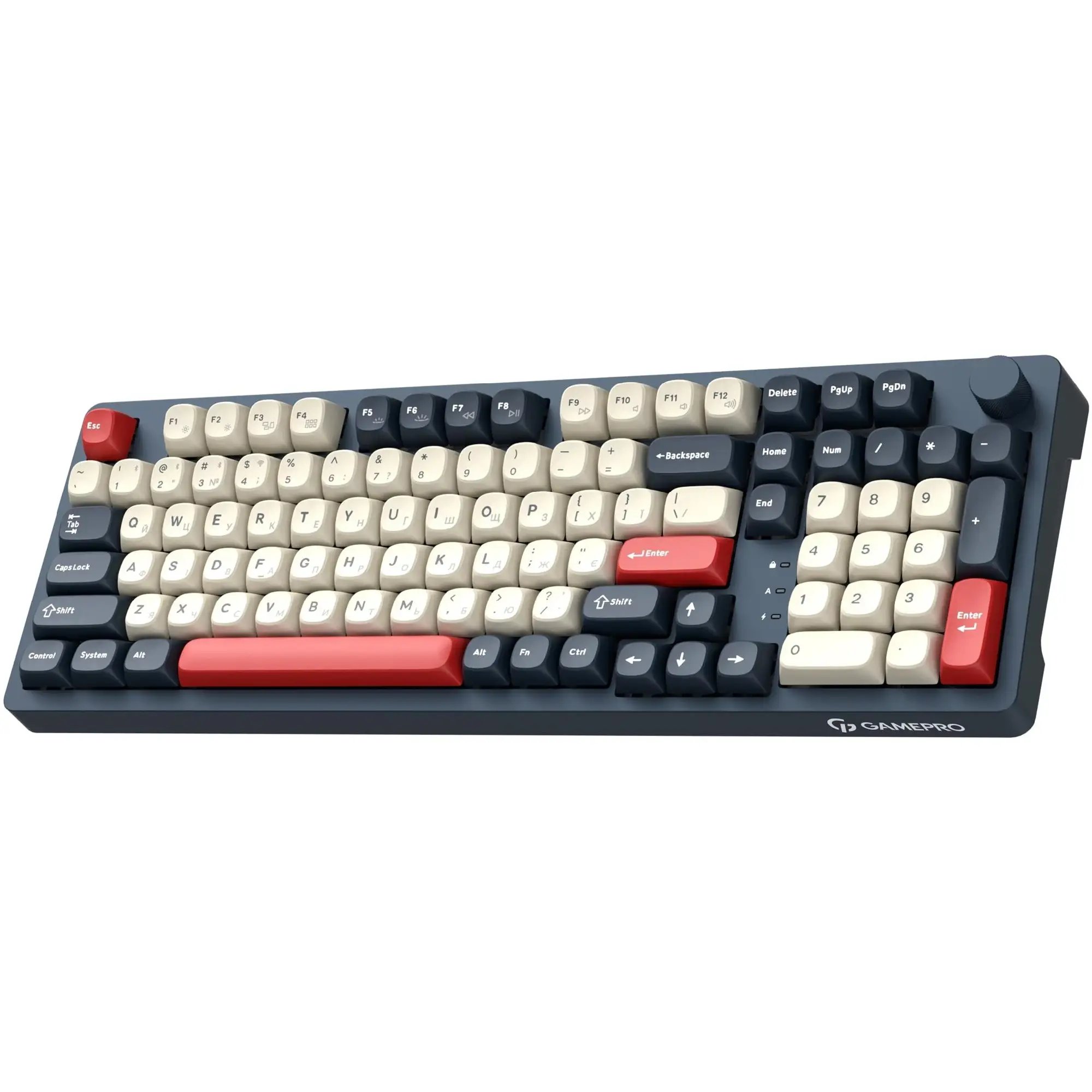 Купити Клавіатура GamePro Asgard Drakkar Keychron Super Red Switch Wireless/Bluetooth/USB-C Blue (MK305BL) - фото 3