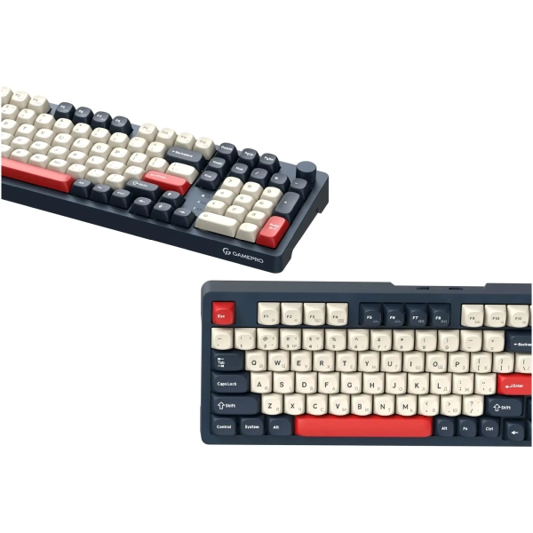 Купити Клавіатура GamePro Asgard Drakkar Keychron Super Red Switch Wireless/Bluetooth/USB-C Blue (MK305BL) - фото 5