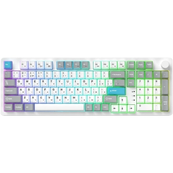 Купити Клавіатура GamePro Asgard Drakkar Keychron Super Red Switch Wireless/Bluetooth/USB-C White (MK305WH) - фото 1