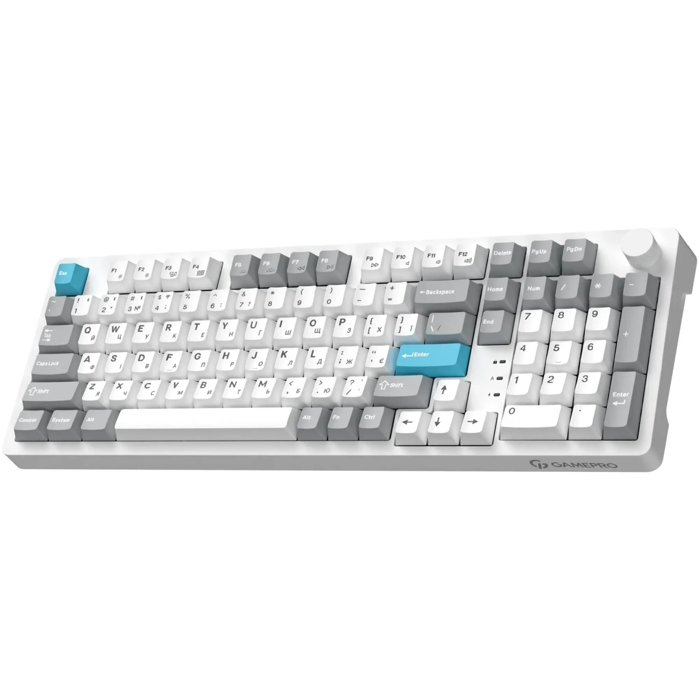 Купити Клавіатура GamePro Asgard Drakkar Keychron Super Red Switch Wireless/Bluetooth/USB-C White (MK305WH) - фото 3