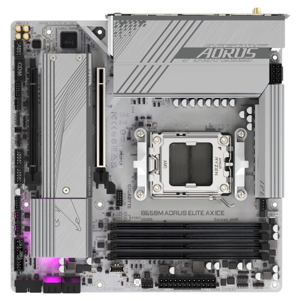 Купить Материнская плата GIGABYTE B650M AORUS ELITE AX ICE - фото 3