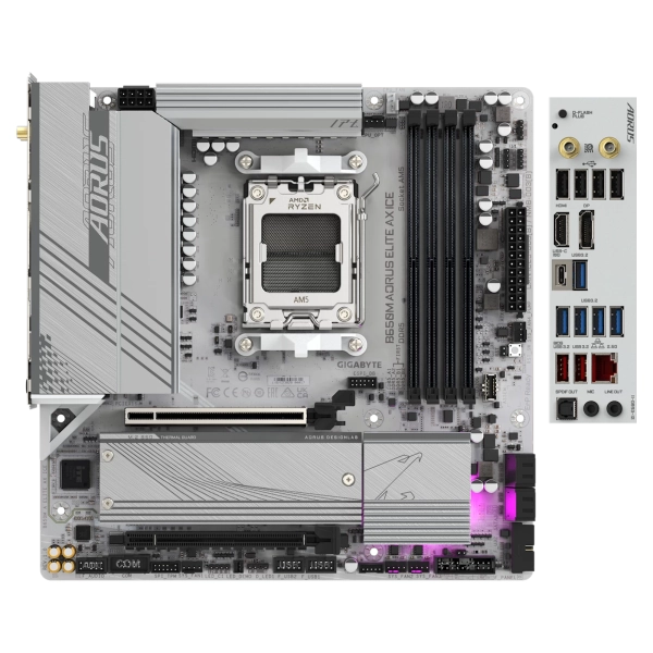 Купить Материнская плата GIGABYTE B650M AORUS ELITE AX ICE - фото 4
