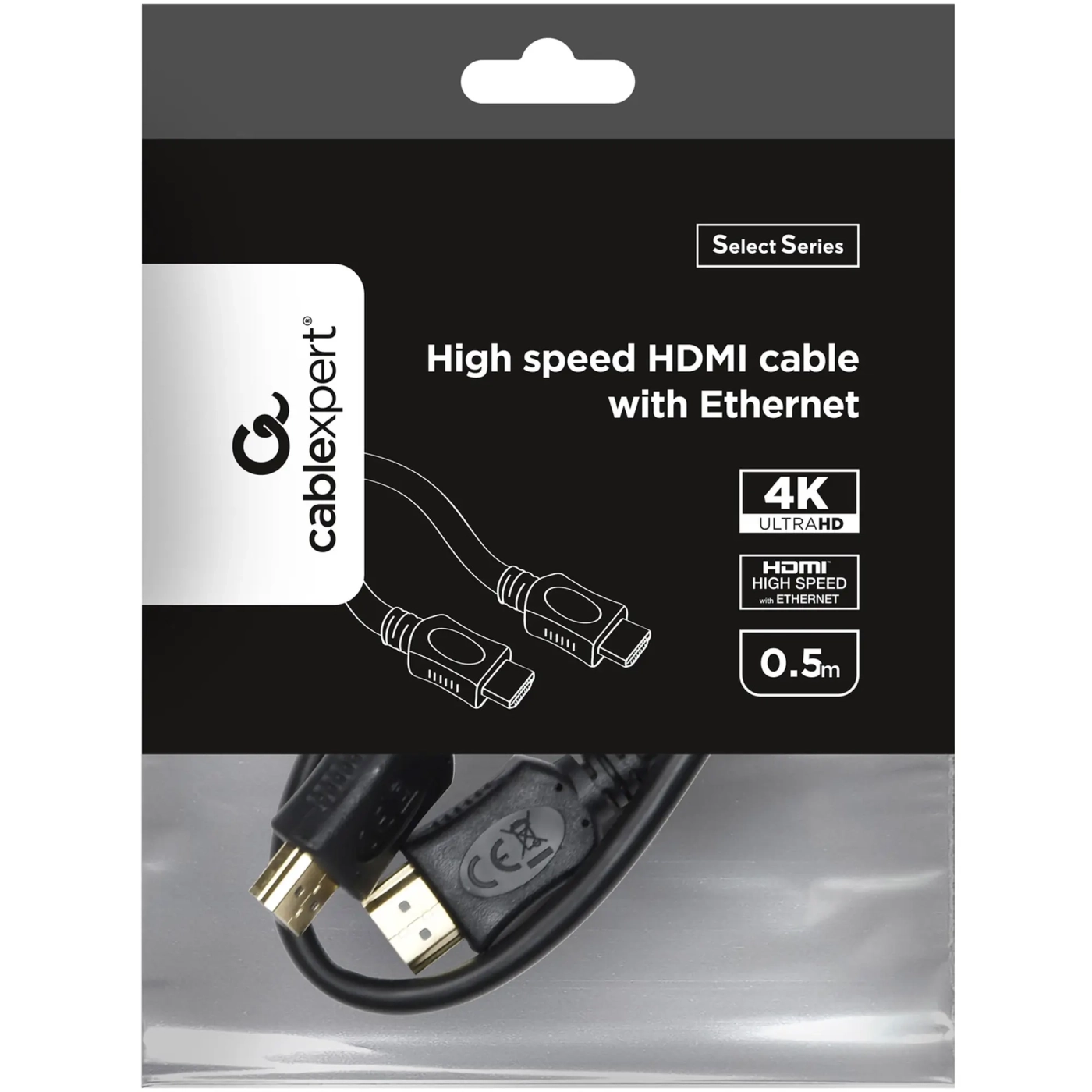 Купити Кабель Cablexpert HDMI V.2.0, 4К 60Гц, 0,5м Black (CC-HDMI4L-0.5M) - фото 3