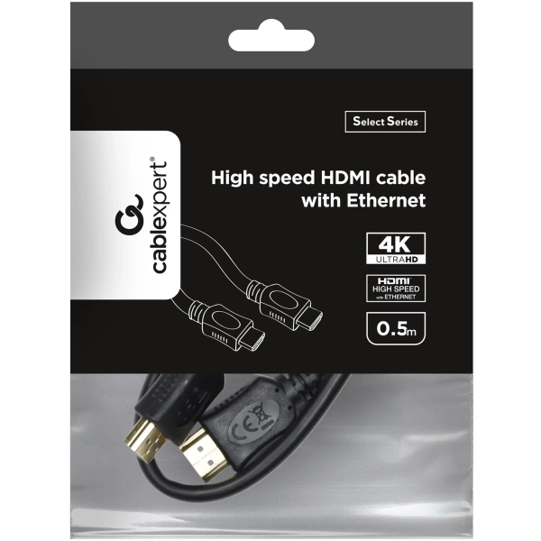Купити Кабель Cablexpert HDMI V.2.0, 4К 60Гц, 0,5м Black (CC-HDMI4L-0.5M) - фото 3