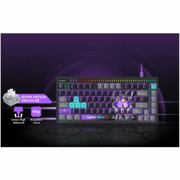 Купить Клавиатура A4Tech AT75 RGB Cypher Ghost - фото 6
