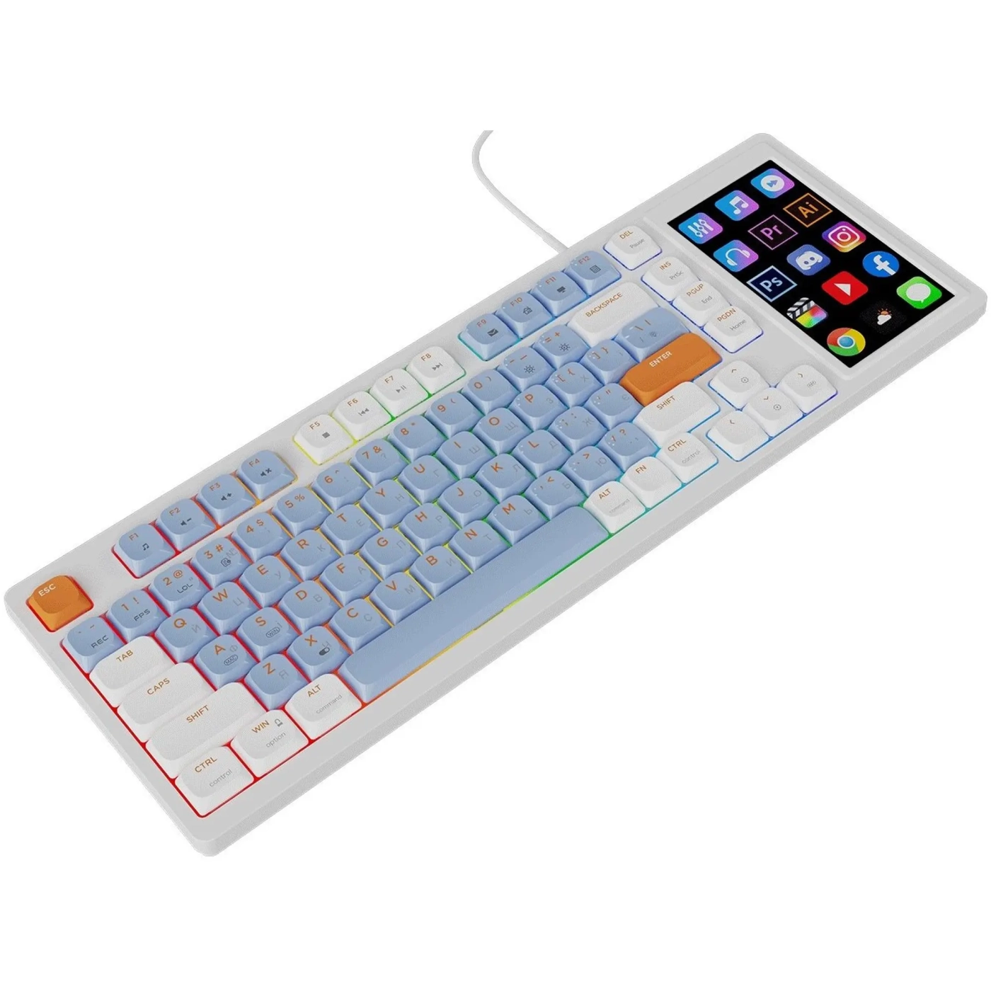 Купить Клавиатура Ajazz AKP815 Red Switch White/Blue/Orange (AKP815-R-WBO) - фото 5