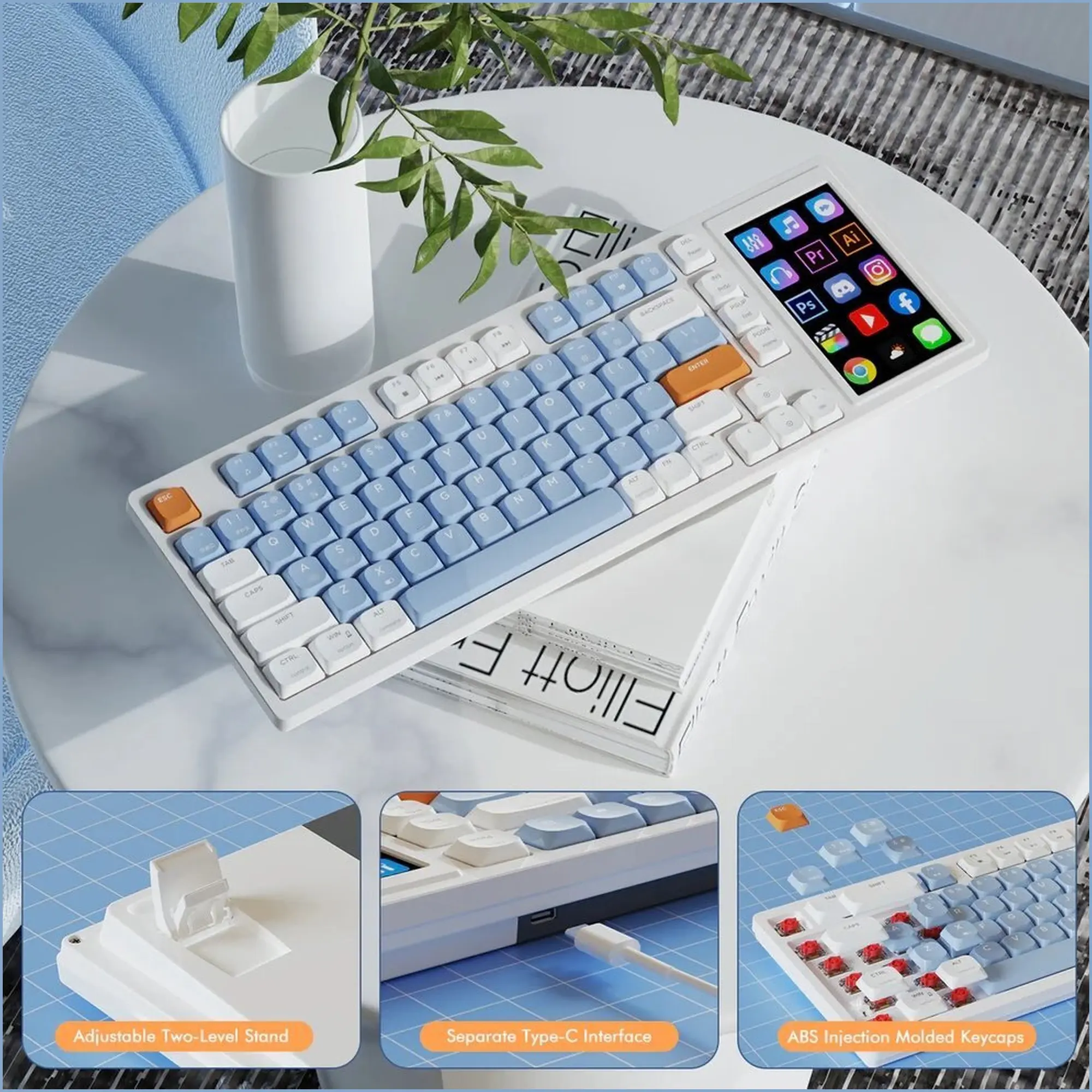 Купить Клавиатура Ajazz AKP815 Red Switch White/Blue/Orange (AKP815-R-WBO) - фото 8