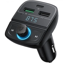 Купить Автомобильное зарядное устройство UGREEN CD229 3xUSB 31,5W (USB-C+2xUSB-A) BT Transmitter + TF black (80910) - фото 1